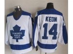 NHL Toronto Maple Leafs #14 Dave Keon White Blue CCM Throwback S