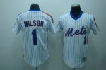 Baseball Jerseys new york mets #1 wilson m&n white(blue strip)
