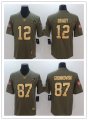 Football New England Patriots Stitched Olive and Gold 2017 Salute to Service Limited Jersey