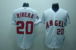 Baseball Jerseys los angeles angels #20 rivera white(cool base)