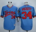 MLB Jersey Minnesota Twins #34 Kirby Puckett Light Blue 1984 Tur