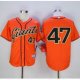 mlb san francisco giants #47 johnny cueto orange cool base jerseys