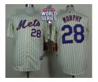 2015 World Series mlb jerseys new york mets #28 murphy cream(blu