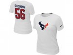 Women Nike Houston Texans #56 Cushing Name & Number White T-Shir