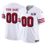 San Francisco 49ers Active Player Custom New White 2024 F.U.S.E. Super Bowl LVIII Patch Vapor Untouchable Limited Football Stitched Jersey