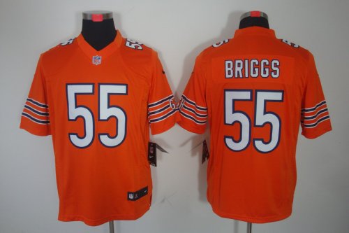 nike nfl chicago bears #55 lance briggs orange [nike limited]