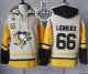 Men NHL Pittsburgh Penguins #66 Mario Lemieux Cream Gold Sawyer Hooded Sweatshirt 2017 Stanley Cup Final Patch Stitched NHL Jersey