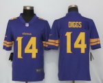 Men's Minnesota Vikings #14 Stefon Diggs Purple Color Rush Nike NFL Limited Jerseys