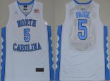 Men's North Carolina Tar Heels #5 Marcus Paige 2016 White Swingman College Basketball Jersey