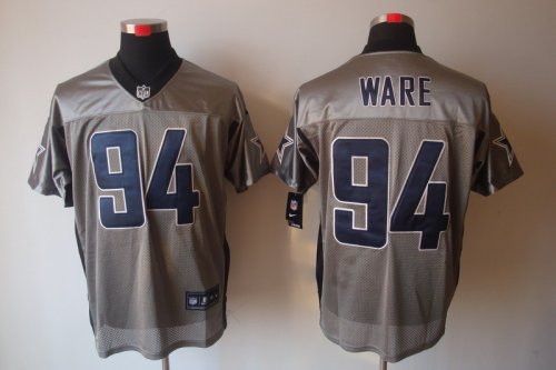 nike nfl dallas cowboys #94 ware elite grey jerseys [shadow]