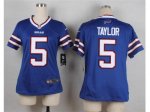 Youth Nike Buffalo Bills #5 Taylor blue jerseys