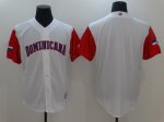 Men's Dominican Republic Baseball Blank Majestic White 2017 World Baseball Classic Stitched Jersey