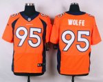 nike denver broncos #95 wolfe orange elite jerseys
