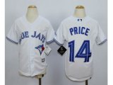 Youth MLB Toronto Blue Jays #14 David Price White jerseys