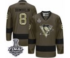 Men's Reebok Pittsburgh Penguins #8 Brian Dumoulin Authentic Green Salute to Service 2017 Stanley Cup Final NHL Jersey