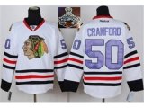 NHL Chicago Blackhawks #50 Corey Crawford White purple number 20