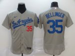 Men's Los Angeles Dodgers #35 Cody Bellinger Grey 2020 Stitched Baseball Jersey
