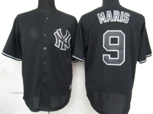 MLB Jerseys New York Yankees #9 Maris Black (Fashion Jersey)