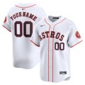 Custom Houston Astros White Home Limited Jersey