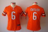 nike women nfl chicago bears #6 cutler orange jerseys [nike limi