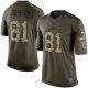 nike detroit lions #81 johnson army green salute to service limi