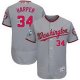 mlb washington nationals #34 bryce harper majestic gray 2016 mlb all-star game signature flex base jersey