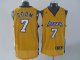 Basketball Jerseys los angeles lakers #7 odom yellow(fans editio