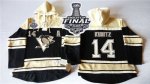 Men NHL Pittsburgh Penguins #14 Chris Kunitz Black Sawyer Hooded Sweatshirt 2017 Stanley Cup Final Patch Stitched NHL Jersey