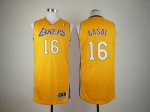 Basketball Jerseys los angeles Lakers #16 gasol yellow[revolutio