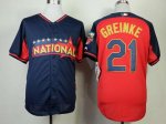 mlb los angeles dodgers #21 greinke blue-red [2014 all star jers