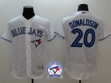 mlb toronto blue jays #20 josh donaldson majestic white flexbase authentic collection jerseys with 40th anniversary patch