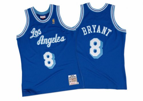 Cheap Men\'s #8 Kobe Bryant LA Lakers Jersey Throwback Blue