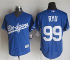 mlb jerseys los angeles dodgers #99 Ryu Blue New Cool Base Stit