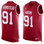 Men San Francisco 49ers #91 Arik Armstead Limited Red Player Name & Number Tank Top Nike NFL Jerseys