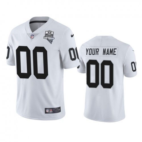Las Vegas Raiders Custom White 2020 Inaugural Season Vapor Limited Jersey - Men\'s