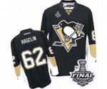 Men's Reebok Pittsburgh Penguins #62 Carl Hagelin Authentic Black Home 2017 Stanley Cup Final NHL Jersey