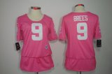 nike women nfl new orleans saints #9 brees pink [breast cancer a