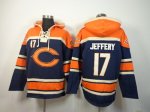 nike nfl chicago bears #17 jeffery oranger-blue [pullover hooded