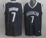 nba brooklyn nets #7 johnson black leopard print [2014 new]