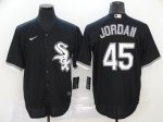 Men's Chicago White Sox #45 Michael Jordan Black 2020 Stitched Baseball Jersey