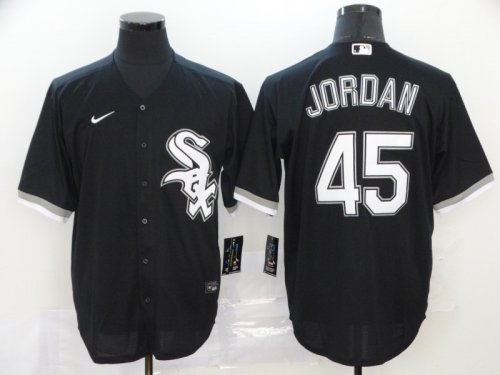 Men\'s Chicago White Sox #45 Michael Jordan Black 2020 Stitched Baseball Jersey