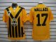 nike nfl pittsburgh steelers #17 wallace throwbackyellow and bla