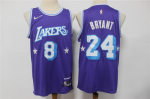New Men's Los Angeles Lakers #24 Kobe Bryant Purple 2021 Swingman Jerseys
