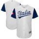 Customed Men's Italy Baseball Majestic White 2017 World Baseball Classic Stitched Jersey