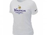 Women Minnesota Vikings White T-Shirt
