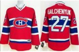 youth nhl montreal canadiens #27 galchenyuk red jerseys