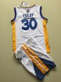 youth nba golden state warriors #30 stephen curry white swingman suit jerseys