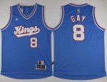 nba sacramento kings #8 rudy gay new light blue stitched jerseys