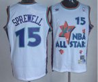 nba 95 all star #15 sprewell white jerseys