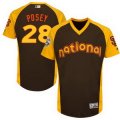 mlb san francisco giants #28 buster posey majestic brown 2016 mlb all-star game cool base batting practice jersey